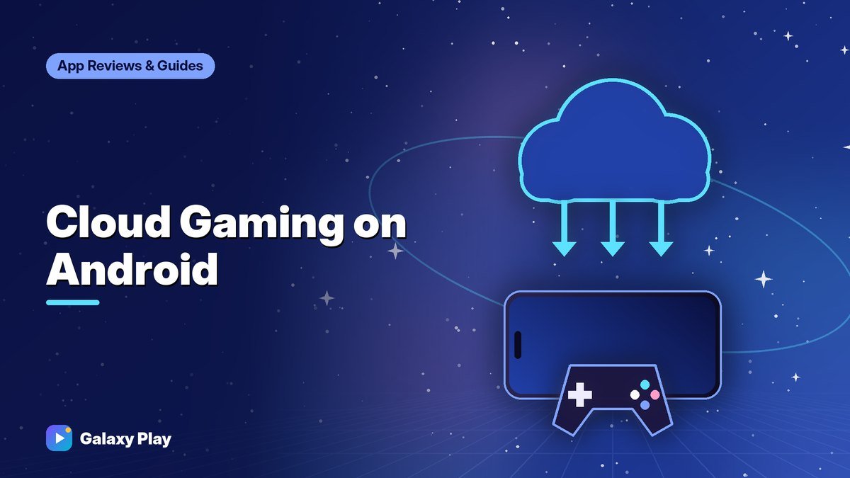 Console-quality game streaming from a glowing cloud down to a phone with a controller