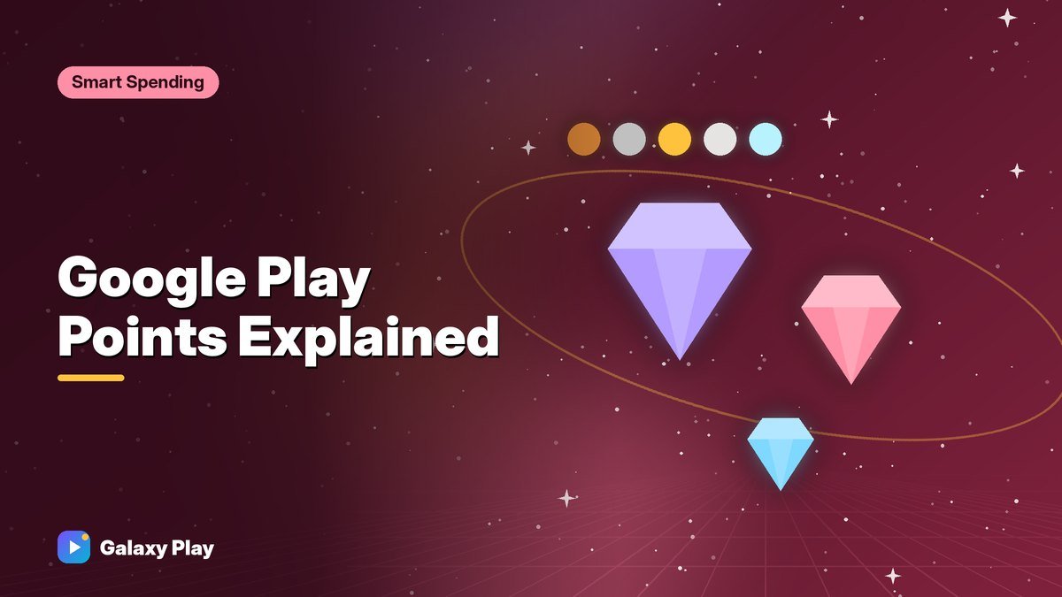 Shimmering reward points and level badges rising from a phone