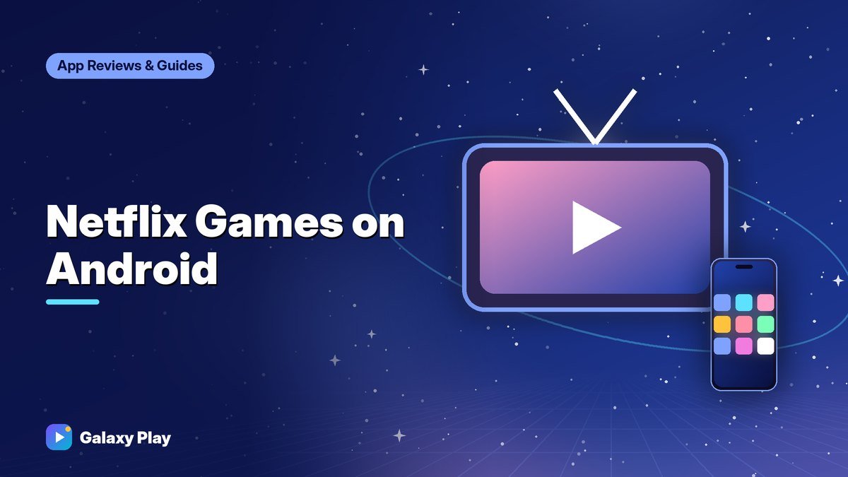 Retro TV screen morphing into a phone full of colorful game tiles